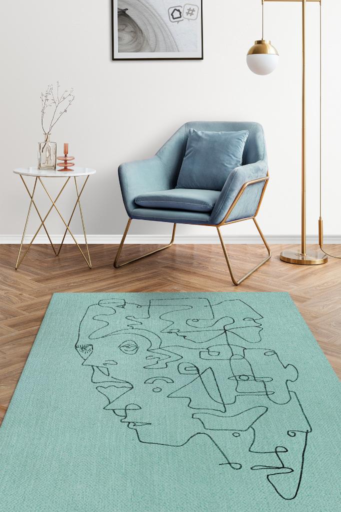 Yüzler Dekoratif Halı