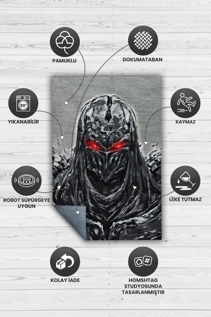 Zed Siyah Renkli Oyuncu Halı Zemini Gri Renk Gamer Temalı League Of Legends Hediyelik Halı