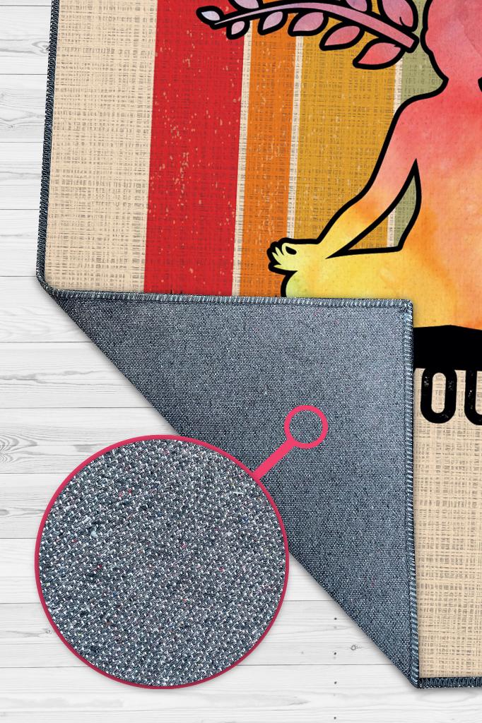 Zihnini Sakinleştir Renkli Halı Meditasyon Sever Halısı Hediyelik Halı Yoga Halısı