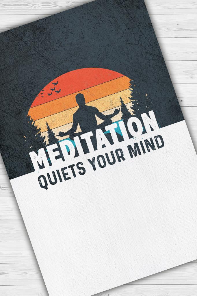 Siyah Beyaz Meditasyon Halısı Özel Tasarım Dijital Baskı Yoga Halısı Pamuk Tabanlı Halı