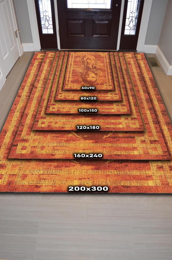 Zor Aşk Film Desenli Halı Game Of Thrones Film Halısı Turuncu Renk Dokulu Film Serisi Halı