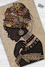 Afrikalı Kadın Dekoratif Halı