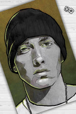 Eminem Çok Renkli Halı Rap Sever Halısı Müzisyine Hediyelik Halı Art Müzik Halı