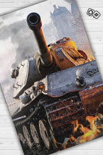 World Of Tanks Çok Renkli Oyuncu Halısı Figürlü Gamer Temalı Halı Oyuncuya Hediyelik Halı