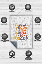 Kahvenin Odak Gücü Dekoratif HalıKahvenin Odak Gücü Açık Renkli Halı Beyaz Turuncu Halı Dekoratif Kahvesever Mutfak Halısı