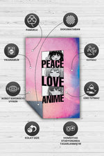 Homshtag Barış Aşk Anime Dekoratif Anime Severler Halısı