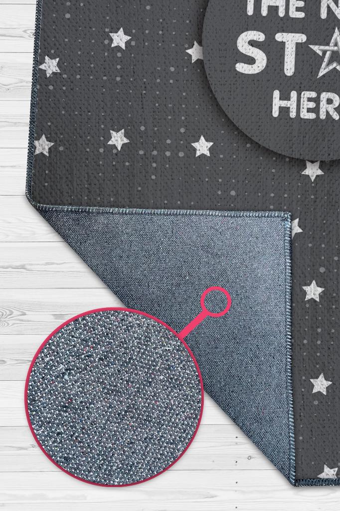 Buranın Yeni Starı Gri Renkli Çocuk Odası Halısı Minimal Çocuk Halısı Bebek Temalı Halı