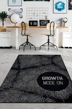Büyüme Modu Açık Siyah Renkli Halı Modern Figürlü Ofis Halısı Dijital Baskı Dokuma Tabanlı Home Office Halı