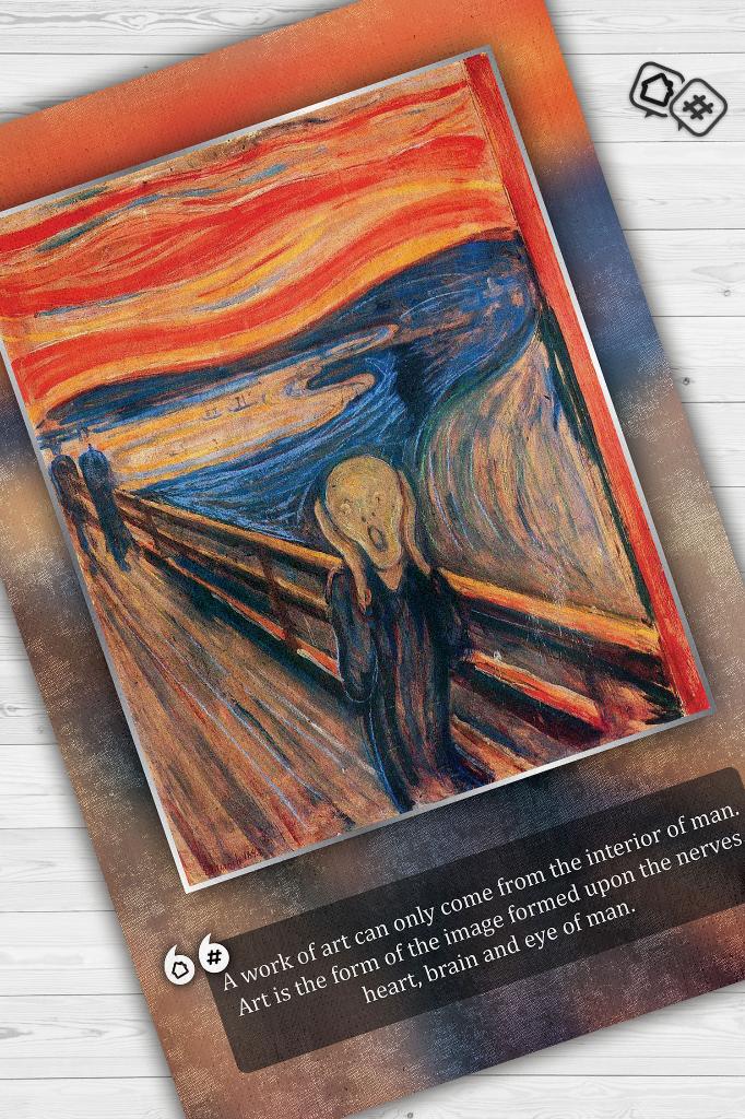 Çığlık Munh Dekoratif Sanat Sever Halısı