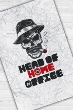 Home Office Patronu Açık Gri Yazılı Ofis Halısı Özel Tasarım Baskı Halı Yıkanabilir Dekoratif Home Office Halı