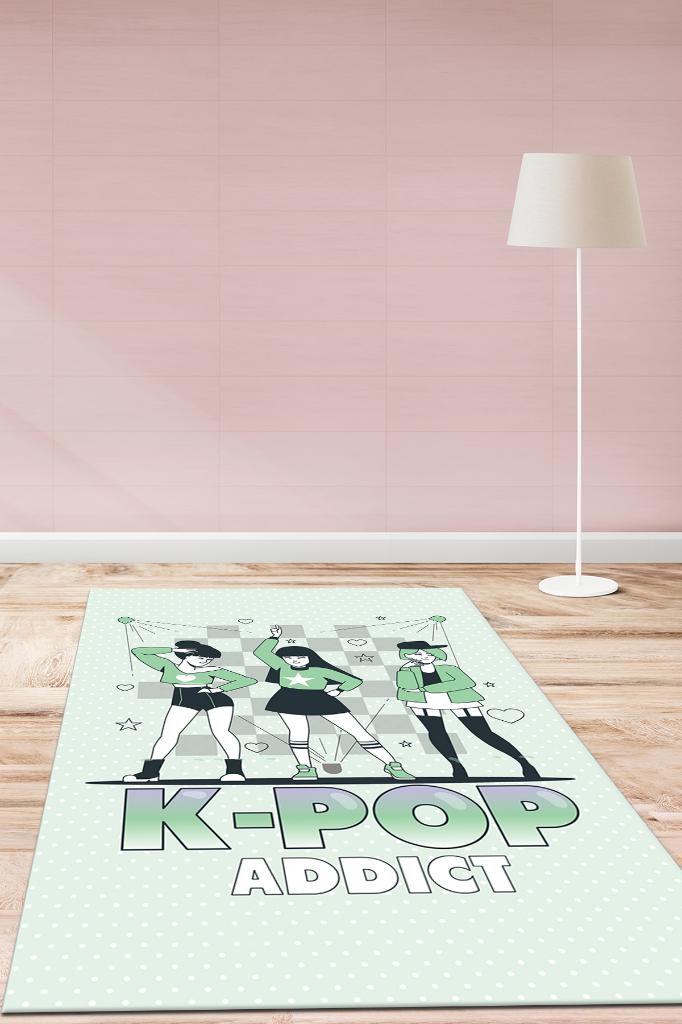 K-pop Bağımlısı Dekoratif Halı