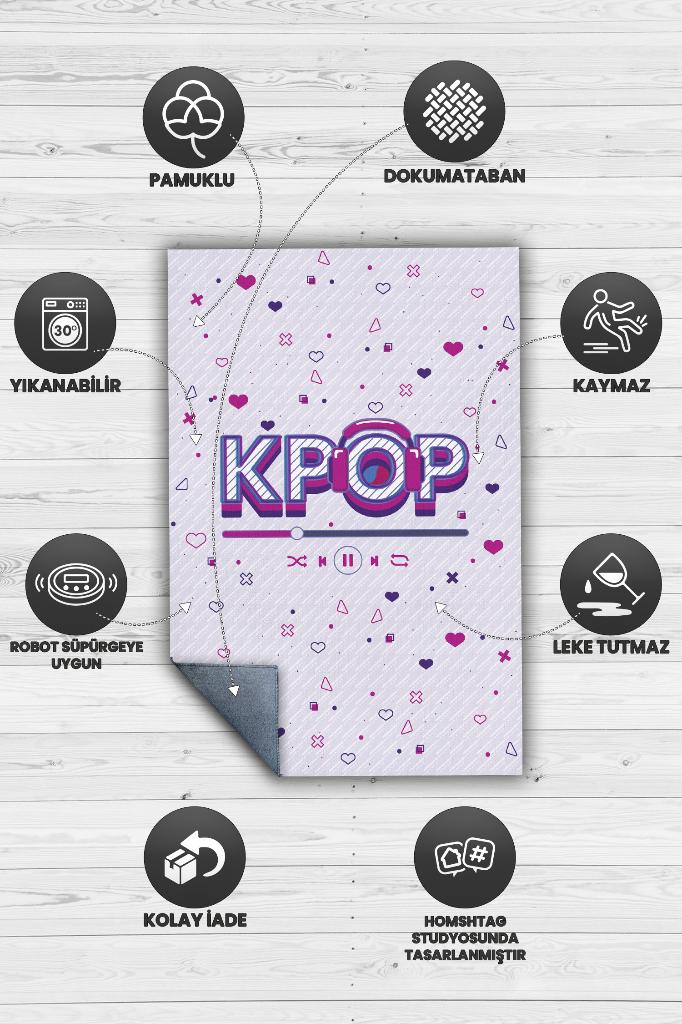 K-pop Çalar Dekoratif Halı