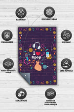 K-pop Dünyası Dekoratif Halı