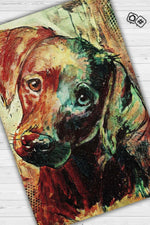 Masum Bakış Çok Renkli Halı Hayvan Figürlü Köpek Sever Halısı Yıkanabilir Halı Dokulu Halı