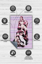 Stray Kids Çok Renkli Genç Kız Odası Halısı Modern Dokuma Halı Kpop Sever Müzik Temalı Halısı