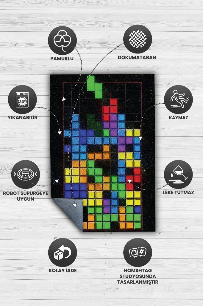 Tetris Gamer Halısı